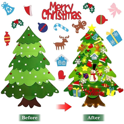 Felt Christmas Tree for Kids 3.2ft My First Christmas Tree for Toddlers 34 Ornaments Wall Hanging DIY Christmas Tree  Gifts