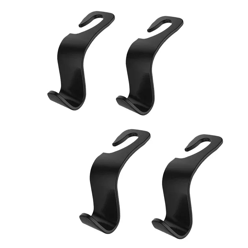 4Pcs Carbon Fibre Hook Car Seat Headrest Hook Auto Back Seat Organizer Hanger Handbag Clothes Bracket Car Interior Accessories - Urbizia