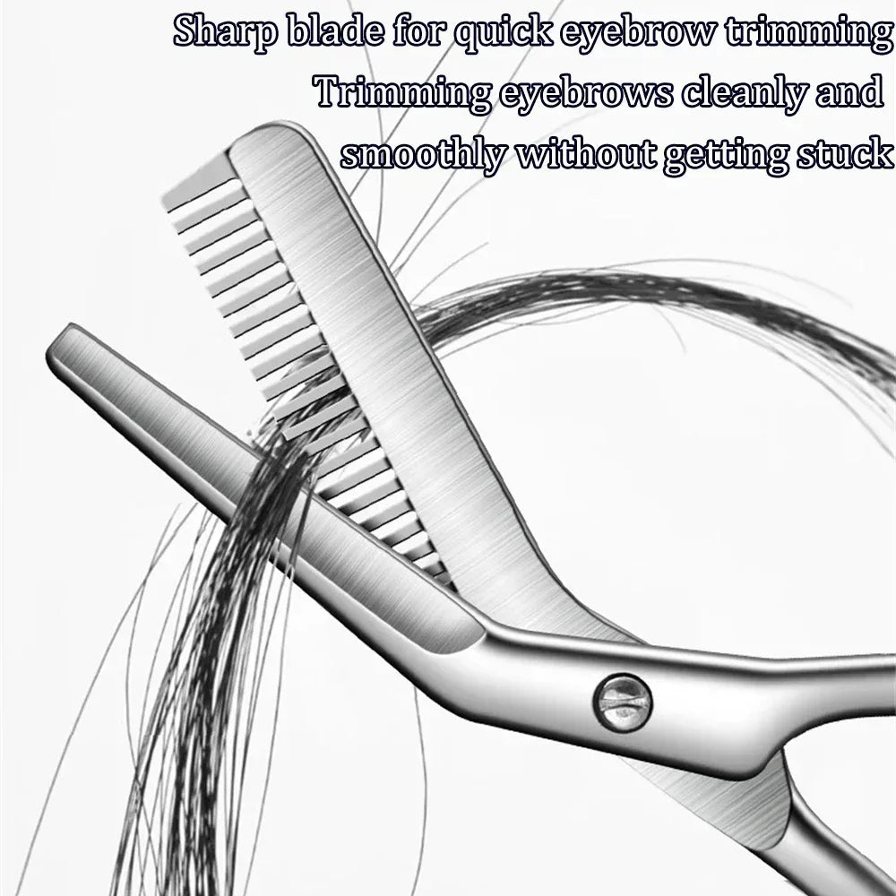 Stainless Steel Eyebrow Trimmer Scissors - Urbizia
