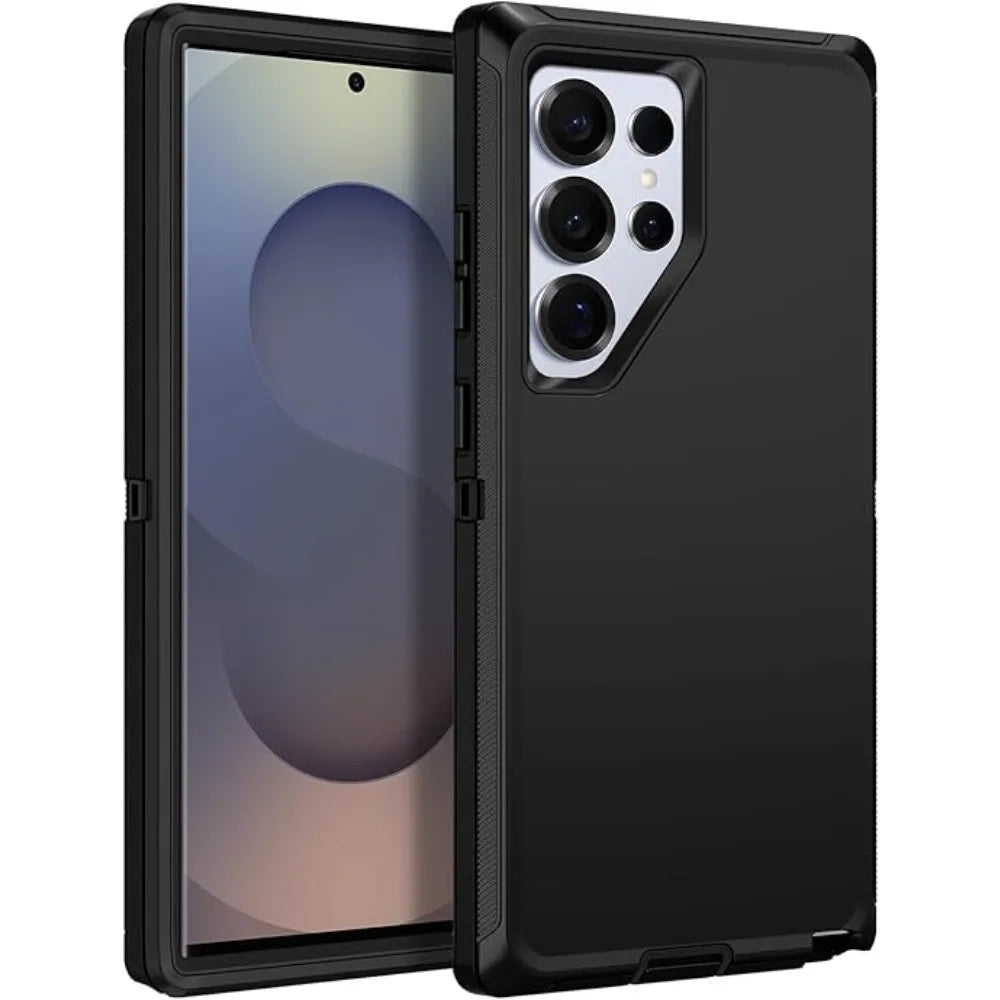 Heavy Duty 3-Layer Armor Protection Phone Case For Samsung Galaxy S26 S25 S24 S23 S22 Ultra Plus Matte Impact Resistant Cover