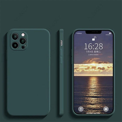 Shockproof Liquid Silicone Case for iPhone Slim TPU Cover