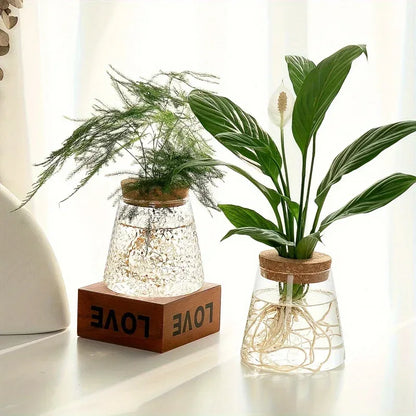 1pc, Glass Planter Propagation Station Vase Rack Tabletop Hydroponic Plants Cuttings Office Home Decoration - Urbizia