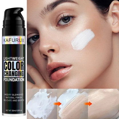 1PC Magic Color Changing Foundation Liquid Soft Matte Long Lasting Hydrating Makeup Base Cream for All Different Skin Tone - Urbizia