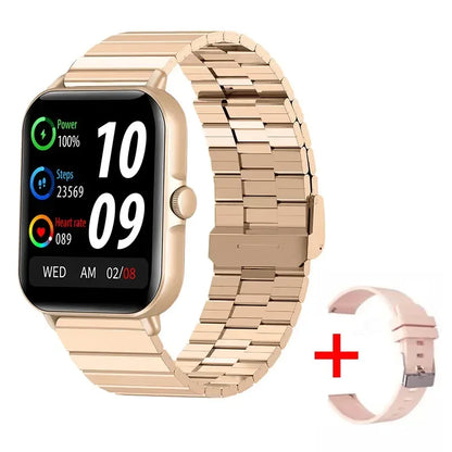 2025 2.01'' Smart Watch Bluetooth Call Play Music Smartwatch Fitness Clock Sport Waterproof Watches for Men Women iPhone Android - Urbizia