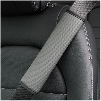 1PCS PU Leather Embossed Car Seat Belt Shoulder Cover Decompression Comfort Car Accessories Safety Belt Protective Cover - Urbizia
