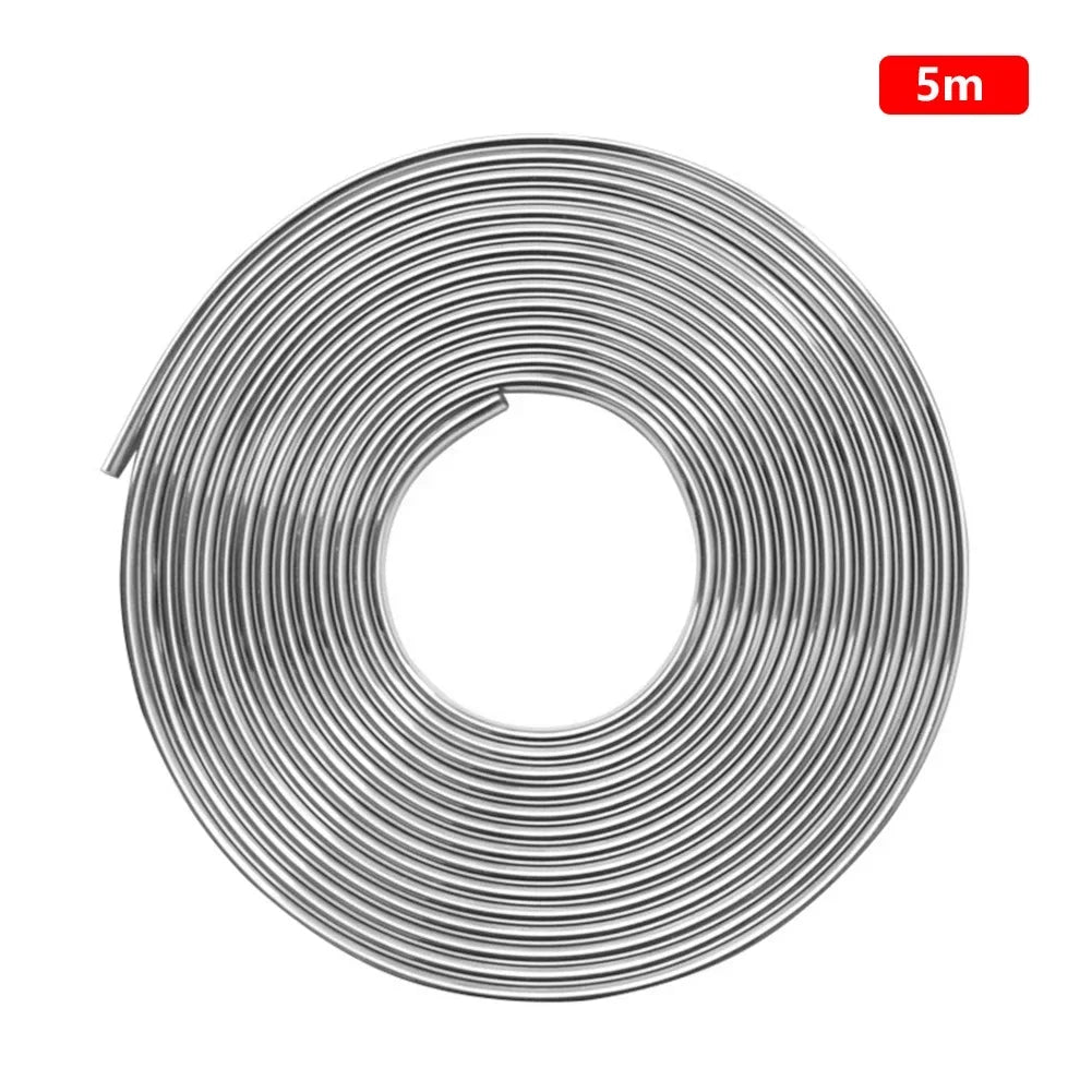 2/5/10M Chrome Car Door Edge Protection Strip Auto Door Anti Collision Strip Door Moldings Trim Adhesive Scratch Protector