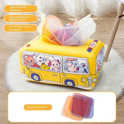 Baby Montessori Magic Tissue Box – Educational Sensory Toy - Urbizia