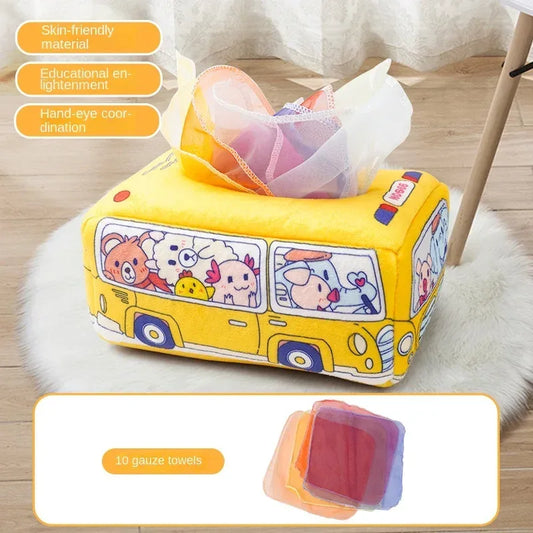 Baby Montessori Magic Tissue Box – Educational Sensory Toy - Urbizia