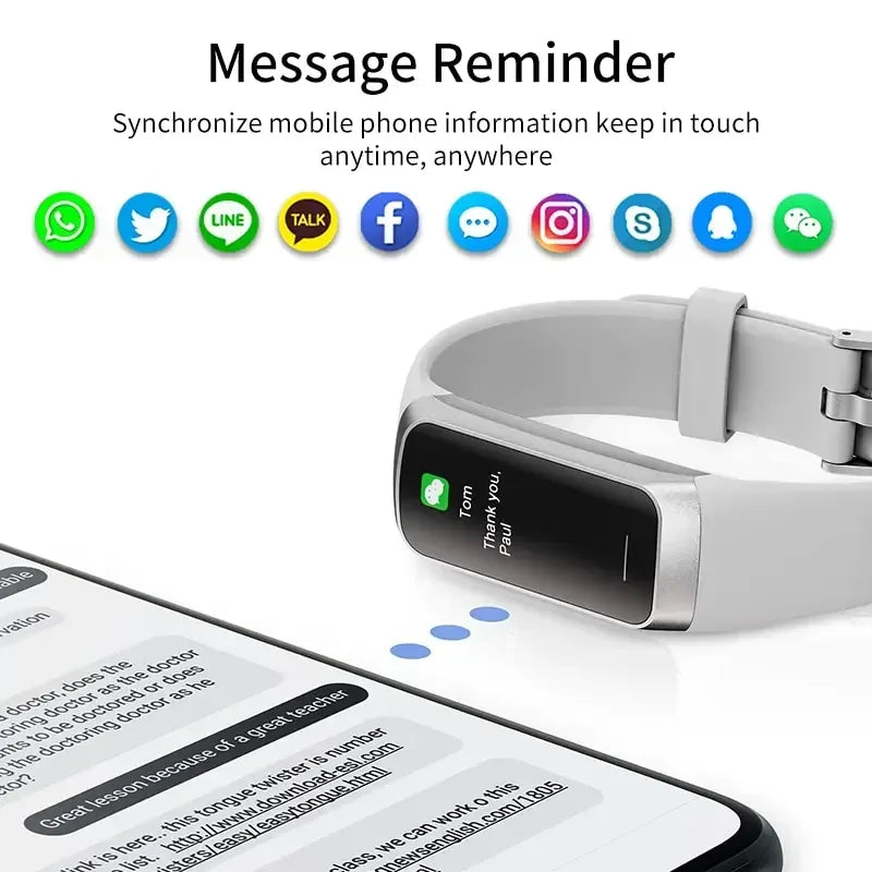LIGE Amoled Smart Watch Men 2023 Smart Band Women Heart Rate Blood Smartwartch Waterproof Smart Bracelet Sport Fitness Tracker - Urbizia