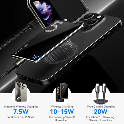 Ultra Slim Magnetic Power Bank 5000mAh 20W Wireless Charging