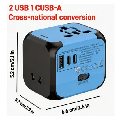 Universal Travel Adapter Power Plug Converter EU US UK AU All in One International Charger Wall Charger for Smartphone Laptop