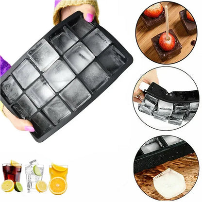 15 Grid Silicone Ice Cube Tray Large Freezer Mold