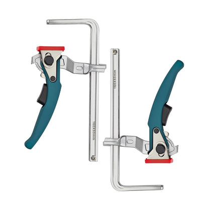 Allsome 2pcs Ratcheting Table Clamp, Quick Release Clamp For MFT and Guide Rail System, Bar Clamp