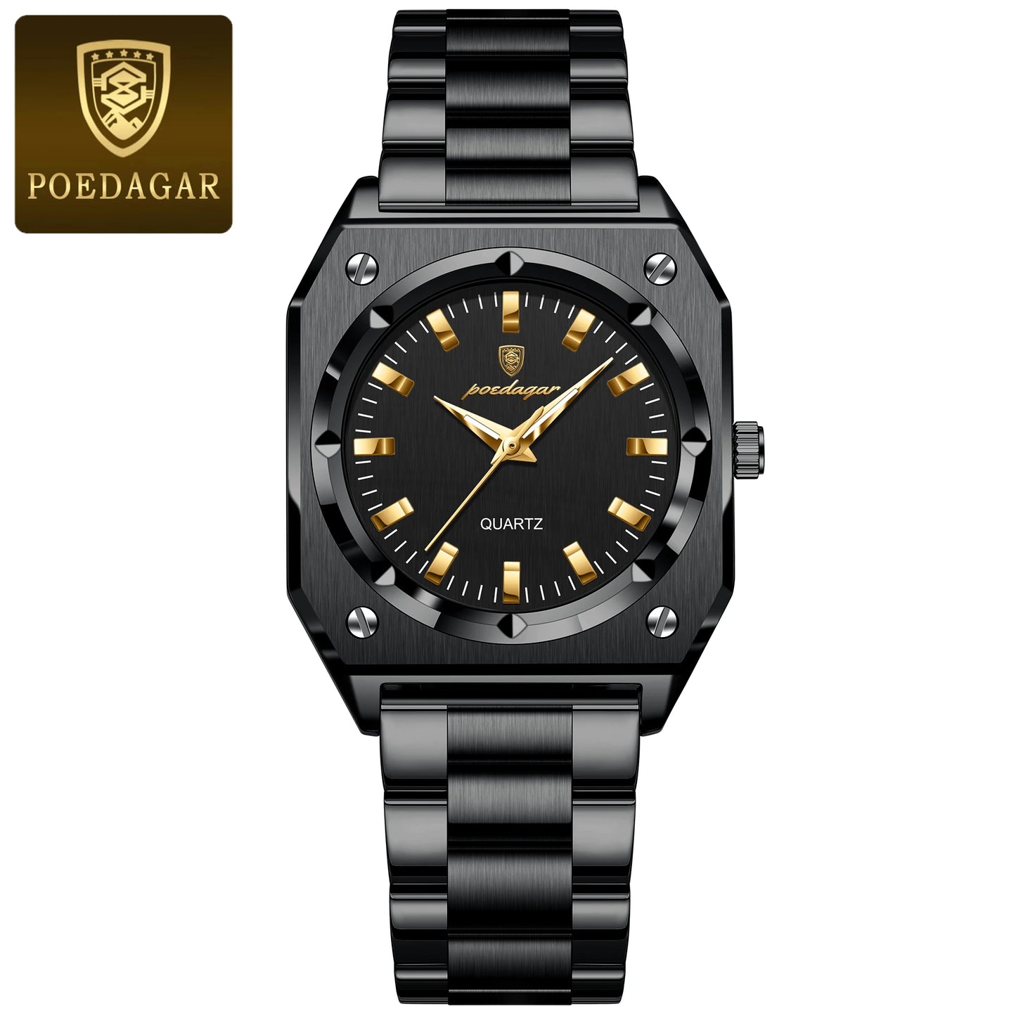 POEDAGAR Elegant Ladies Wristwatch Waterproof Stainless Steel Luminous Exquisite Woman Watch Quartz High Quality Women's Watches