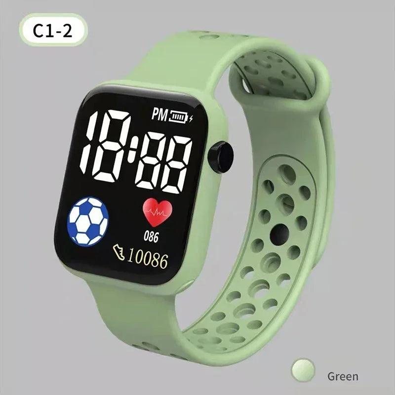 YIKAZE Kids Watches LED Digital Kids Watch Silicone Strap Cartoon Electronic Wristwatch Sports Clock for Boys and Girls Gifts