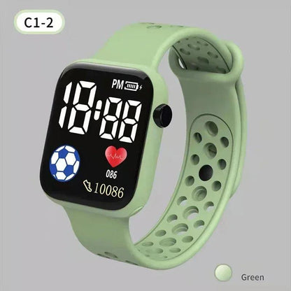 YIKAZE Kids Watches LED Digital Kids Watch Silicone Strap Cartoon Electronic Wristwatch Sports Clock for Boys and Girls Gifts