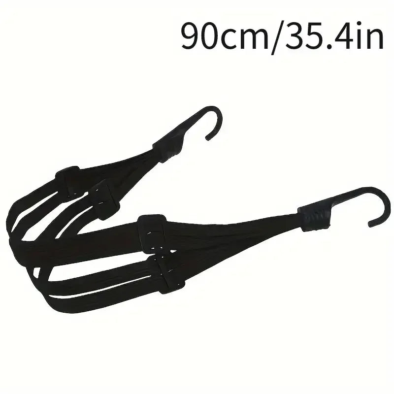 1Pc Motorcycle Elastic Suitcase with Safety Hook-Versatile Helmet Mesh Gear Transport Durable and Sleek for Daily Travel