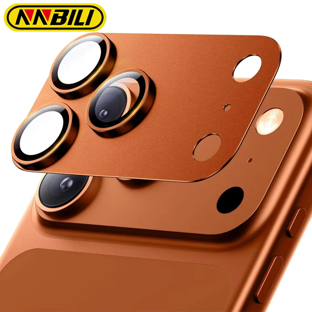 NNBILI For iPhone 17 18 Pro Max Camera Lens Protector Strong Adsorption Metal Tempered Glass Camera Screen Full Protective Cover