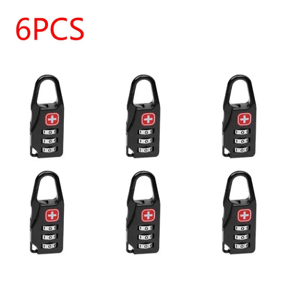 Outdoor Backpack Handbag Zipper Lock Anti Theft Portable Mini Combination Code Number Lock for Travel Backpack Accessories