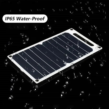 30W Solar Panel With USB Waterproof Outdoor Hiking And Camping Portable Battery Mobile Phone Charging Bank Charging Panel 6.8V - Urbizia