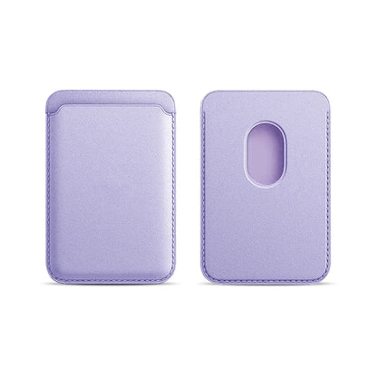 Leather Card Wallet Cover Phone Card Holder for MagSafe Magnetic Case Suitable for All iPhone for MagSafe Card Phone Back Bag