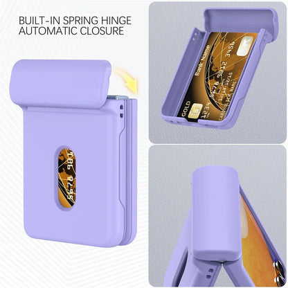Wallet Case with Card Holder & Hinge Protection For Samsung Galaxy Z Flip 8 7 6 5 4 3 Flip7 Flip6 Flip5 Flip4 Flip8 Phone Cover