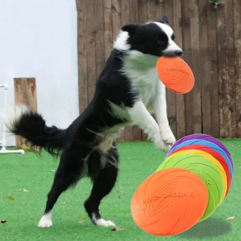 Silicone Flying Saucer Funny Dog Cat Toy Dog Game Flying Discs Resistant Chew Puppy Training Interactive Pet Supplies - Urbizia