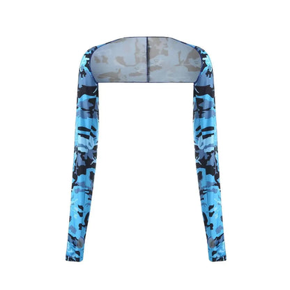 One-piece Ultra-thin Shawl Arm Sleeves Ice Silk Long Gloves Breathable Sun Protection Anti UV Hand Cover Warmer Outdoor Sports