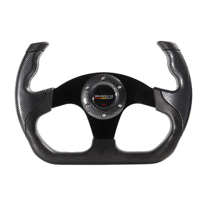 Sport Racing 13Inch 330mm Flat Drift Steering Wheel D-Type PU Universal PCD=70mm