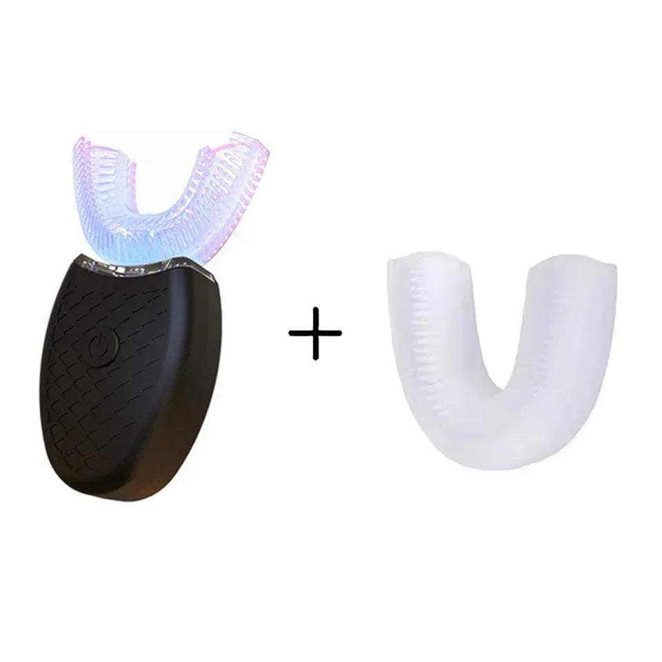 Intelligent U-Type Toothbrush 360 Degrees Sonic Electric Automatic with USB Charge Waterproof Silicon Head for Oral Care - Urbizia