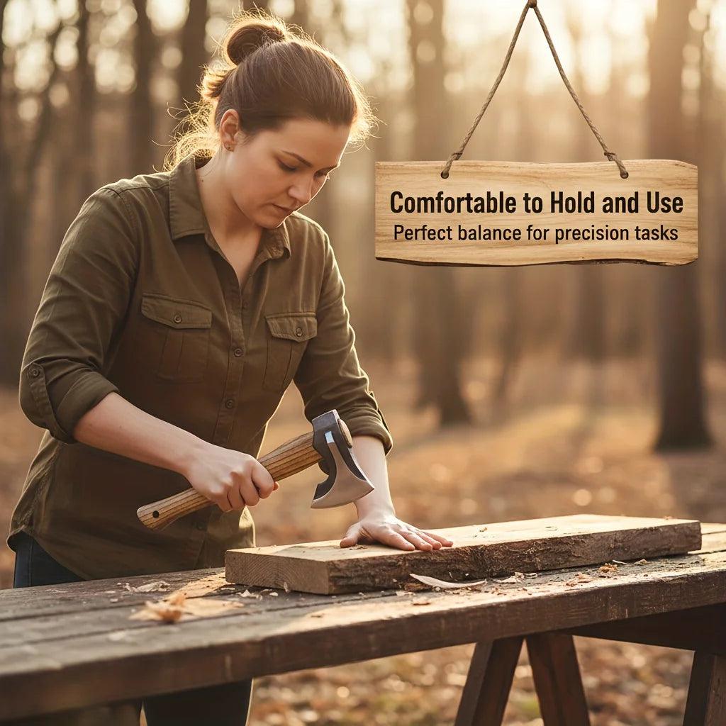 2PCS Professional Firewood Splitting Axe - Anti-Slip Wood Handle & Sharp Blade for Efficient Chopping & Outdoor Adventures