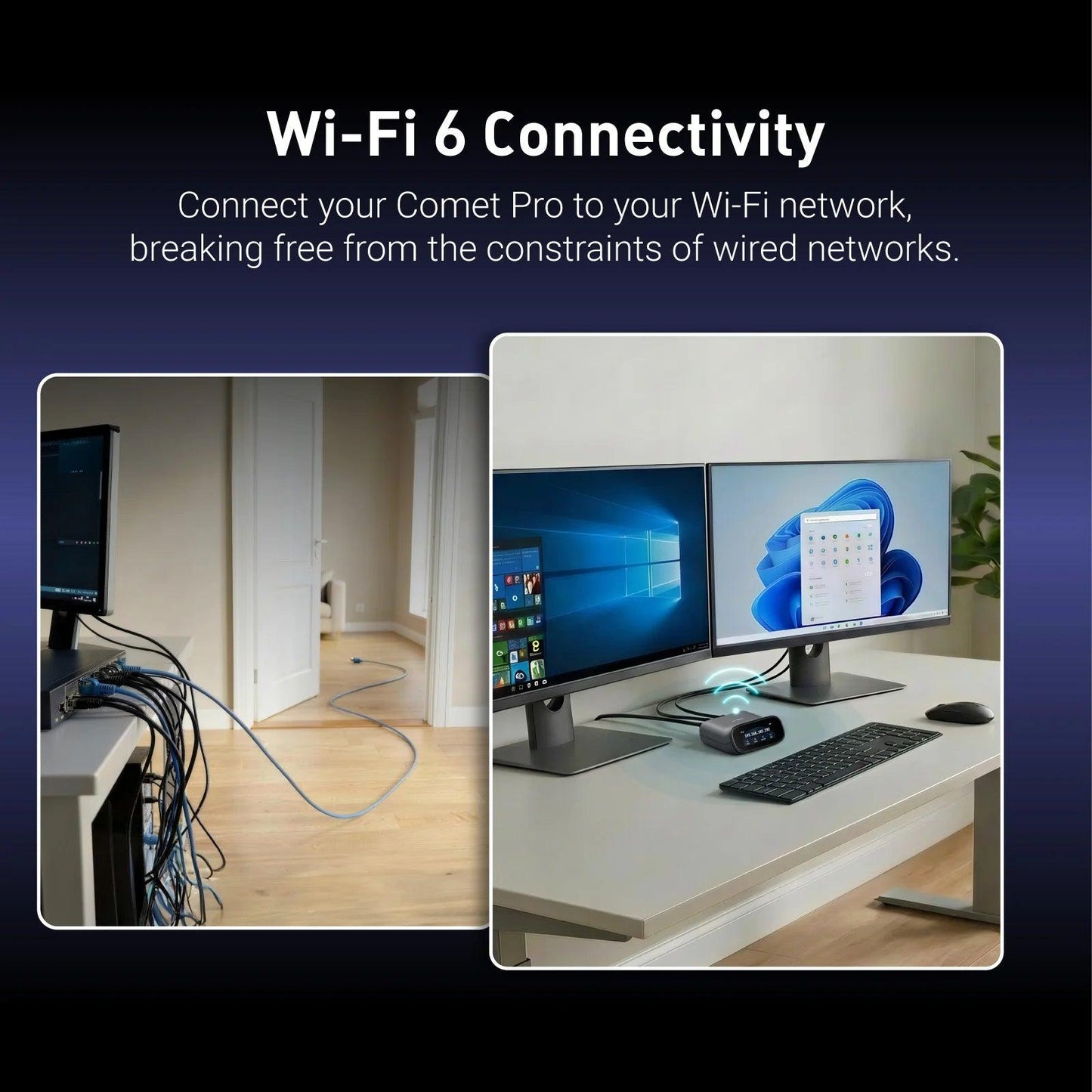 GL.iNet Comet Pro (GL-RM10) Remote KVM Over Wi-Fi, Dual Band Wi-Fi 6, 4K 30FPS Passthrough, Touchscreen, 32GB eMMC,Tailscale Support Remote Access Control and ATX/fingerbot for Disaster Recovery, Home Office