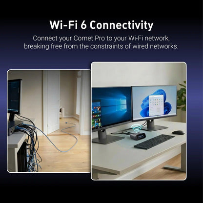 GL.iNet Comet Pro (GL-RM10) Remote KVM Over Wi-Fi, Dual Band Wi-Fi 6, 4K 30FPS Passthrough, Touchscreen, 32GB eMMC,Tailscale Support Remote Access Control and ATX/fingerbot for Disaster Recovery, Home Office