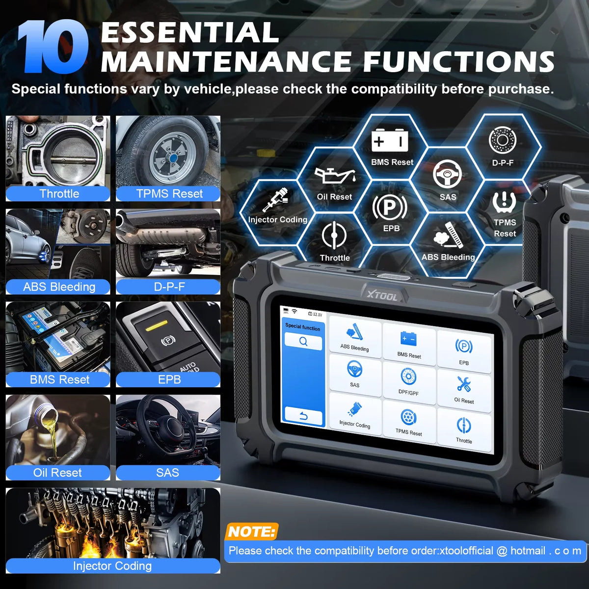 XTOOL D5 OBD2 Car Diagnostic Tool Auto VIN Automotive Scanner OIL Reset Injector Code Built-in FCA/CANFD Lifetime Free Update