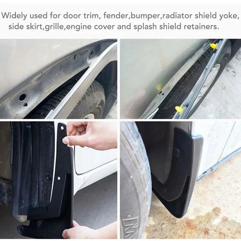 8mm Black Plastic Rivets for Car Bumper and Fender – 10 to 50 Pcs