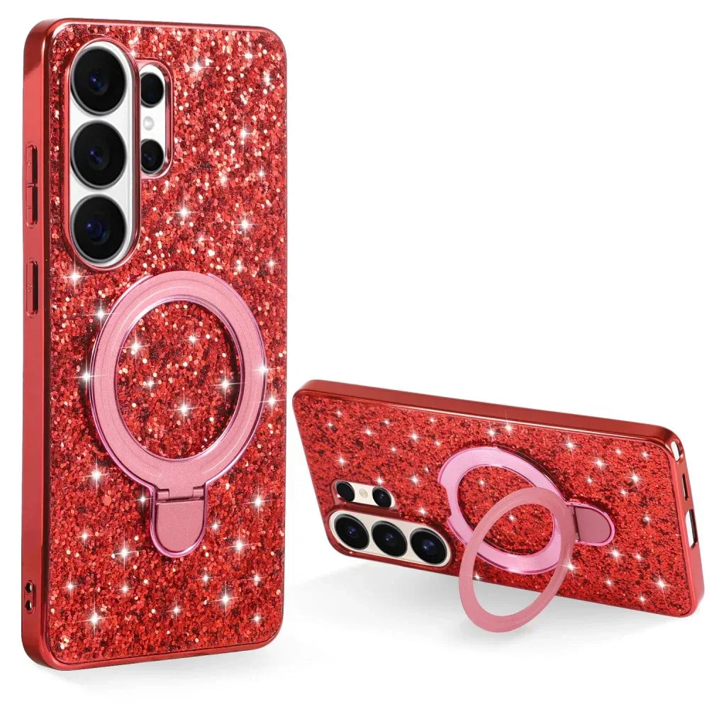 Starry Glitter Folding Stand Case for Samsung Galaxy