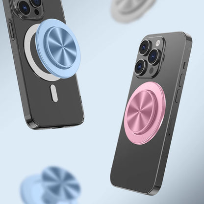 Aluminum Socket Magnetic Phone Ring Grip For iPhone 15 14 13 12 Series Foldable Phone Holder strong Magnet Grip Holder
