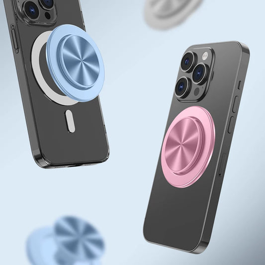 Aluminum Socket Magnetic Phone Ring Grip For iPhone 15 14 13 12 Series Foldable Phone Holder strong Magnet Grip Holder