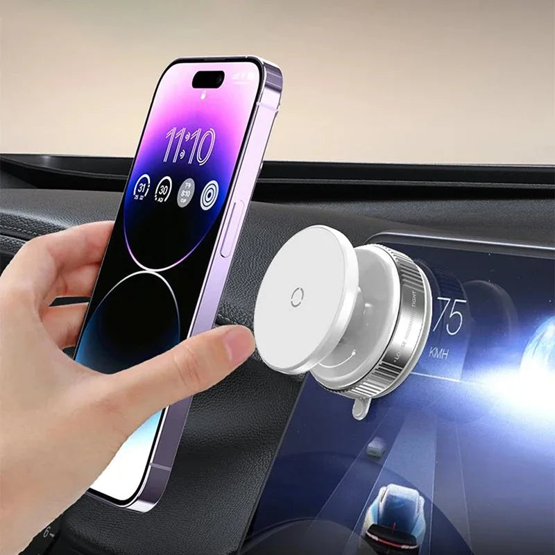 K007 Strong Magnetic Car Phone Holder Foldable Design 360° Adjustable Vacuum Mount for Car/Desk/Bathroom/Universal Use Holder