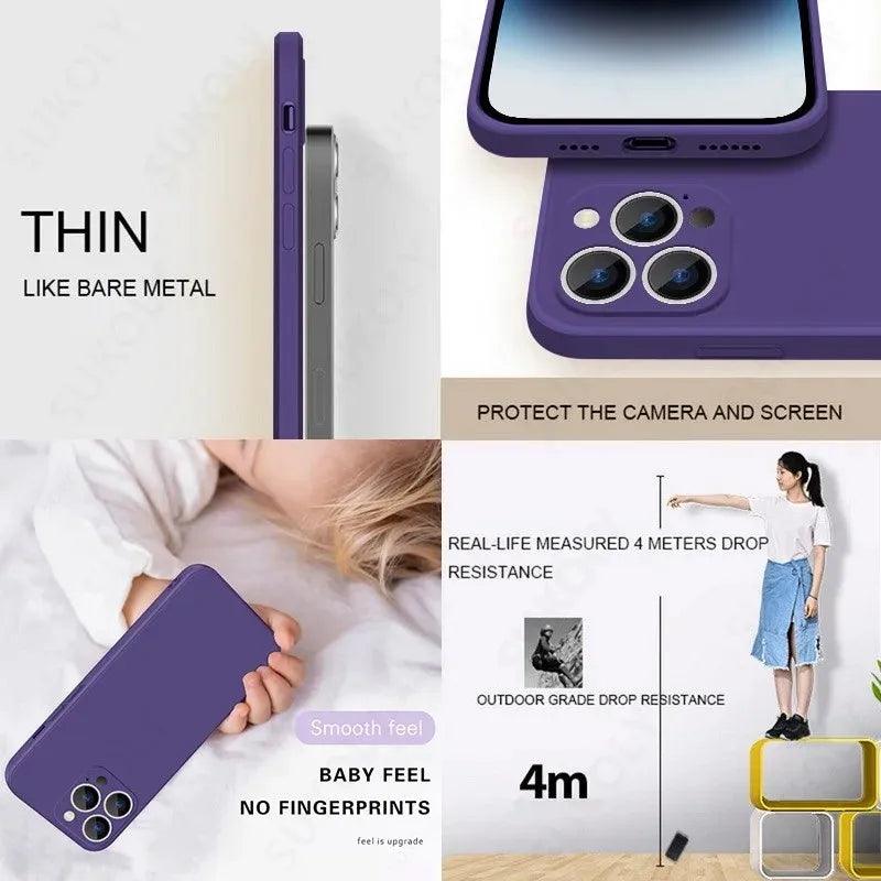 Luxury Liquid Silicone Case for iPhone Full Protection Series