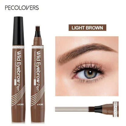 Waterproof 4-Tip Eyebrow Pen – 6 Colors