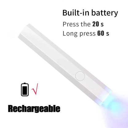 Handheld UV LED Nail Lamp – Rechargeable Mini Spot Curing Light