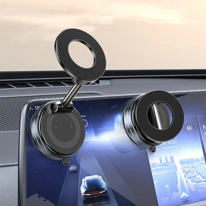 K007 Strong Magnetic Car Phone Holder Foldable Design 360° Adjustable Vacuum Mount for Car/Desk/Bathroom/Universal Use Holder