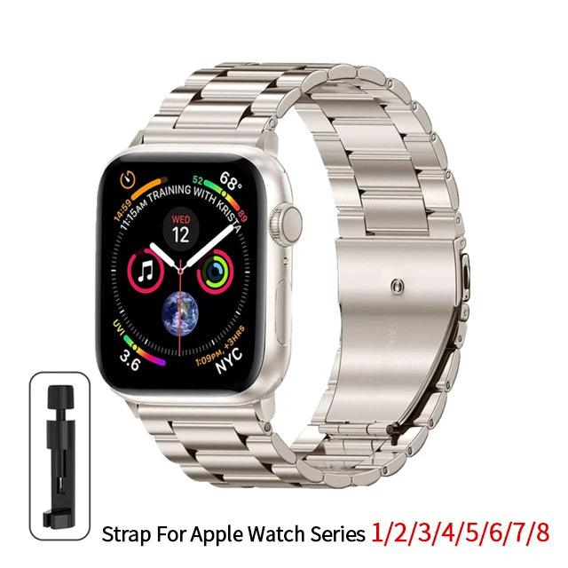 Stainless Steel Strap For Apple Watch Band 45mm Ultra 49mm 41mm 40mm 44mm 46mm Strap Metal Bracelet For Iwatch Series 11 10 42mm