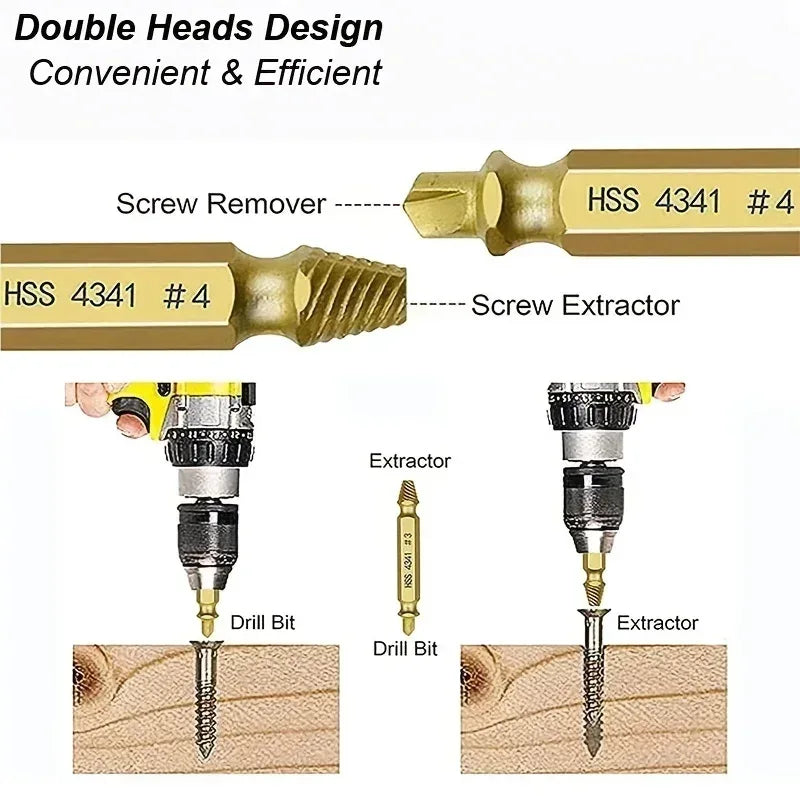 Damaged Screw Extractor Kit – 6-Piece HSS Removers - Urbizia