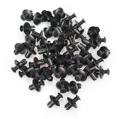 8mm Black Plastic Rivets for Car Bumper and Fender – 10 to 50 Pcs