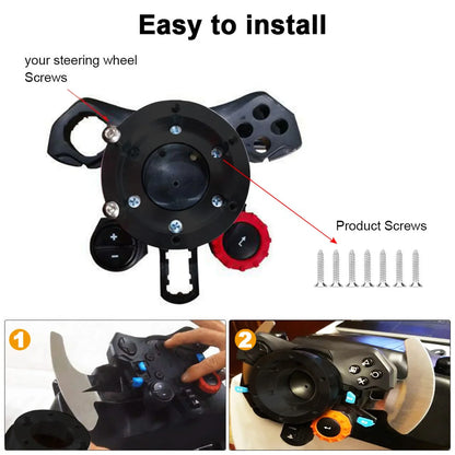 CNSPEED Auto Sport Drifting Steering Wheels 350mm 14inch With Adapter Plate 70mm PCD For Logitech G29 G920 G923 For Racing Game