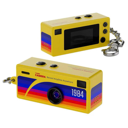 CHEGIT Thumb Keychain Camera 0.96inch Mini Action Camera Retro Support Memory Card 1080P Very Small Camcorder Video Recorder