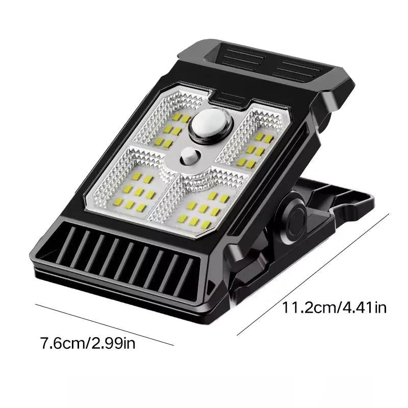 Solar Powered Courtyard Lamp, Household Garden Lighting, Human Body Sensing Multifunctional Outdoor Clip on Lawn Lamp