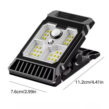 Solar Powered Courtyard Lamp, Household Garden Lighting, Human Body Sensing Multifunctional Outdoor Clip on Lawn Lamp